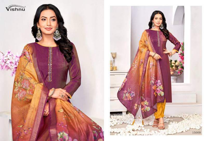 Vishnu Alizza Roman Simmer Fancy Dress Material Collection