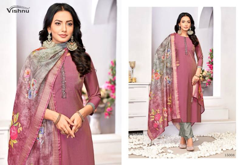 Vishnu Alizza Roman Simmer Fancy Dress Material Collection