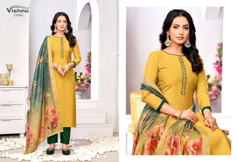 Vishnu Alizza Roman Simmer Fancy Dress Material Collection