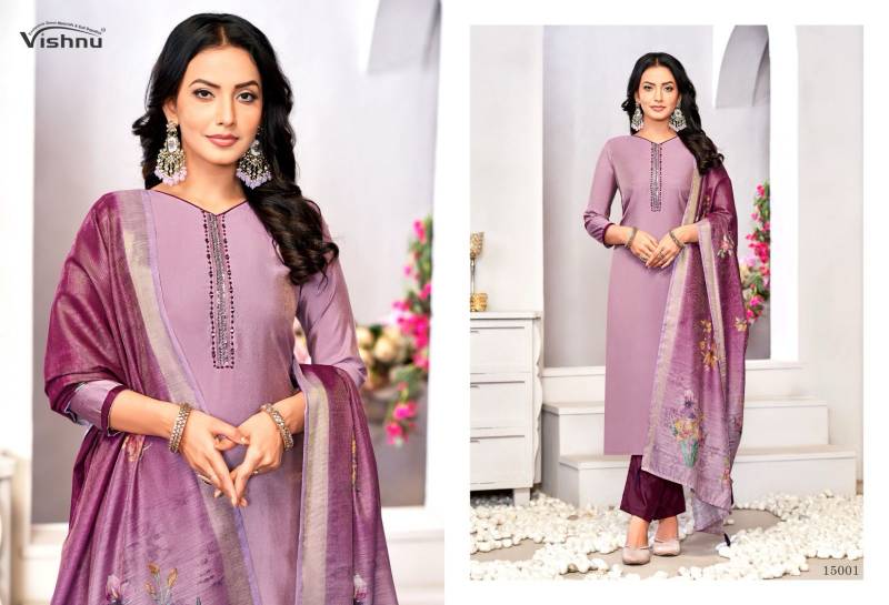 Vishnu Alizza Roman Simmer Fancy Dress Material Collection