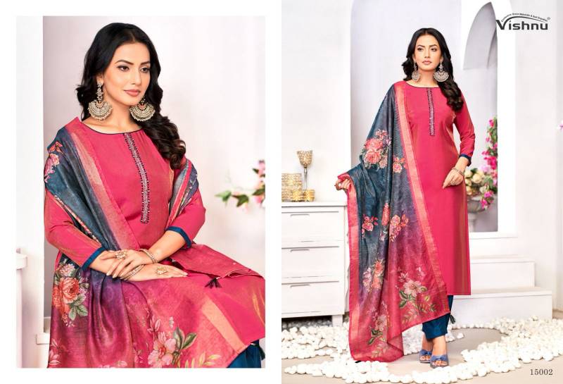 Vishnu Alizza Roman Simmer Fancy Dress Material Collection
