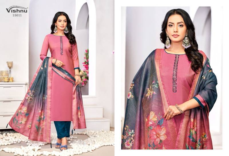 Vishnu Alizza Roman Simmer Fancy Dress Material Collection