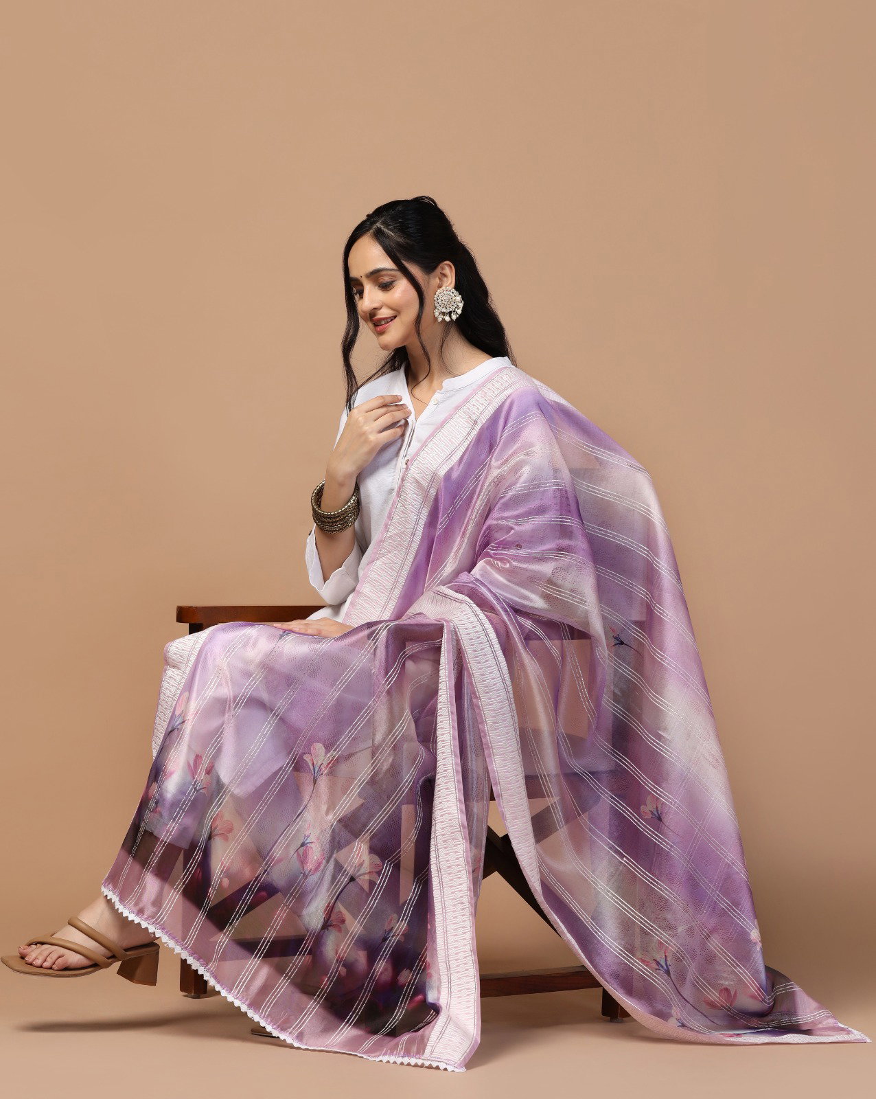  James 13 Organza Loom Crochet Designer Dupatta Collection