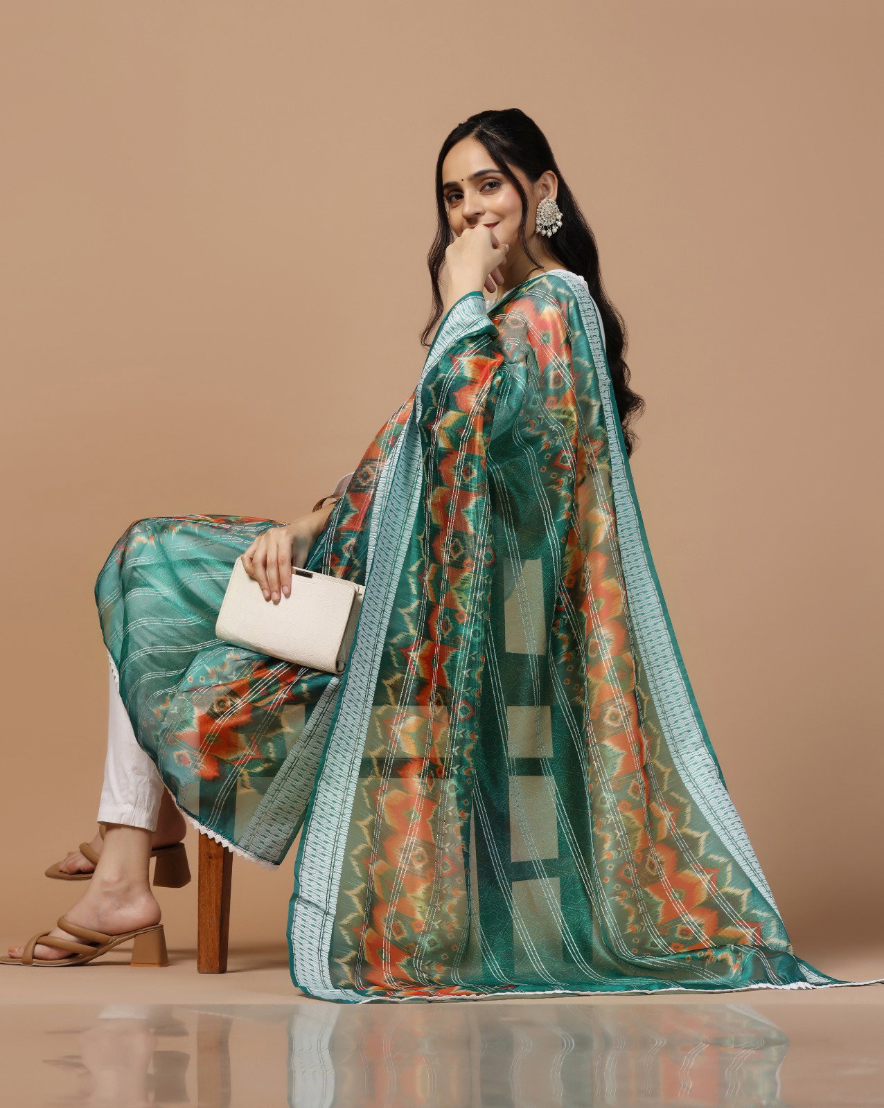 James 14 Organza Loom Crochet Designer Dupatta Collection