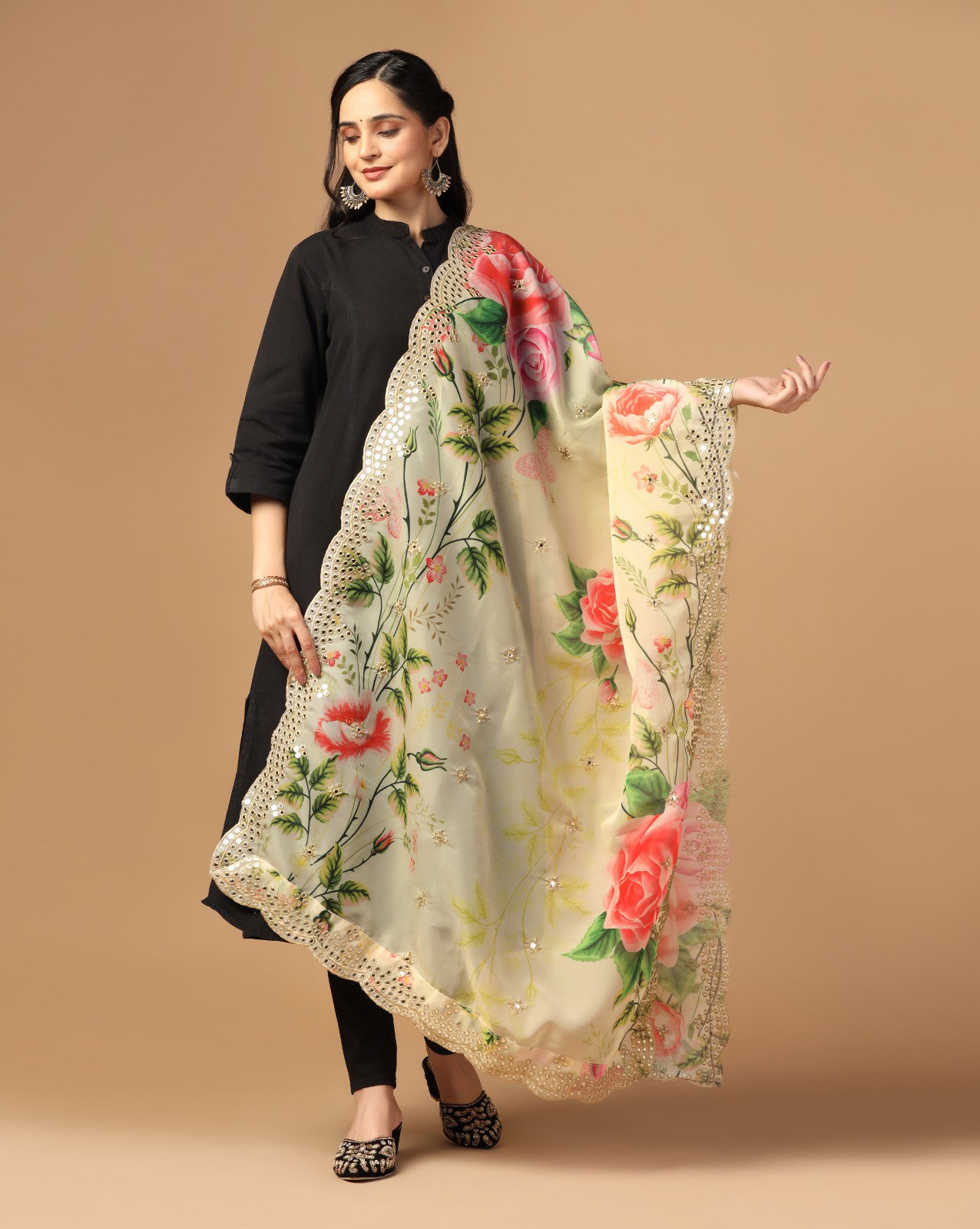  James 15 Organza Sequance  Designer Dupatta Collection