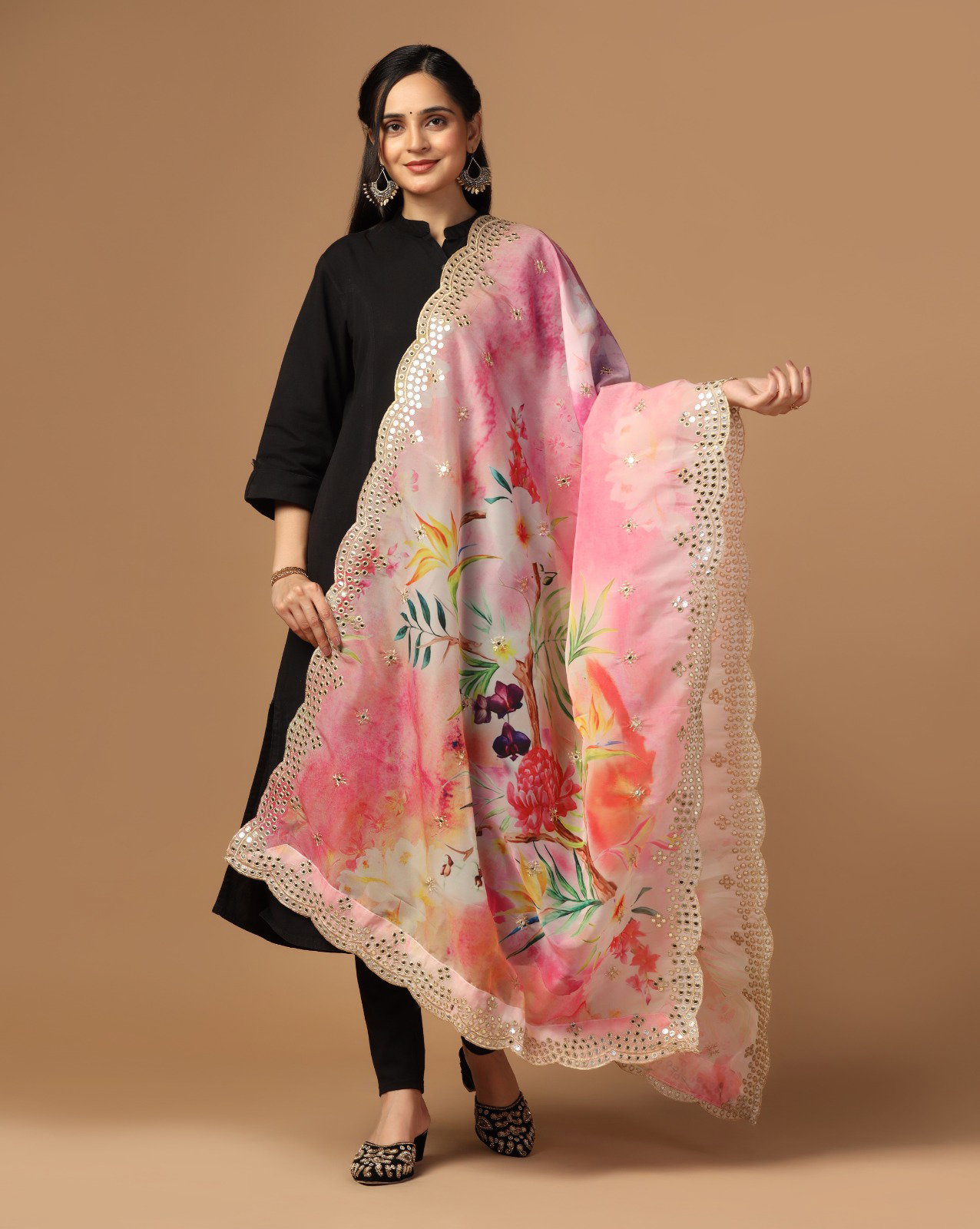  James 15 Organza Sequance  Designer Dupatta Collection