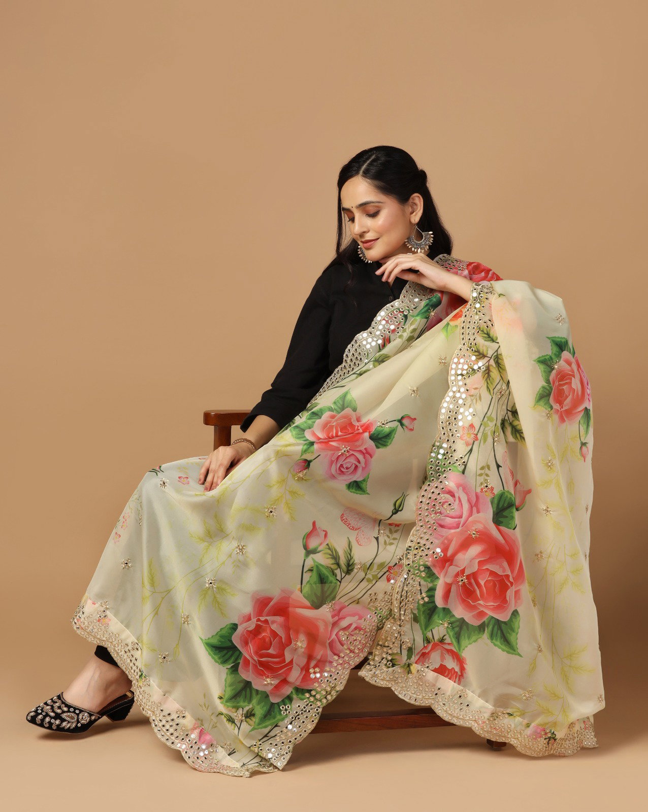  James 15 Organza Sequance  Designer Dupatta Collection