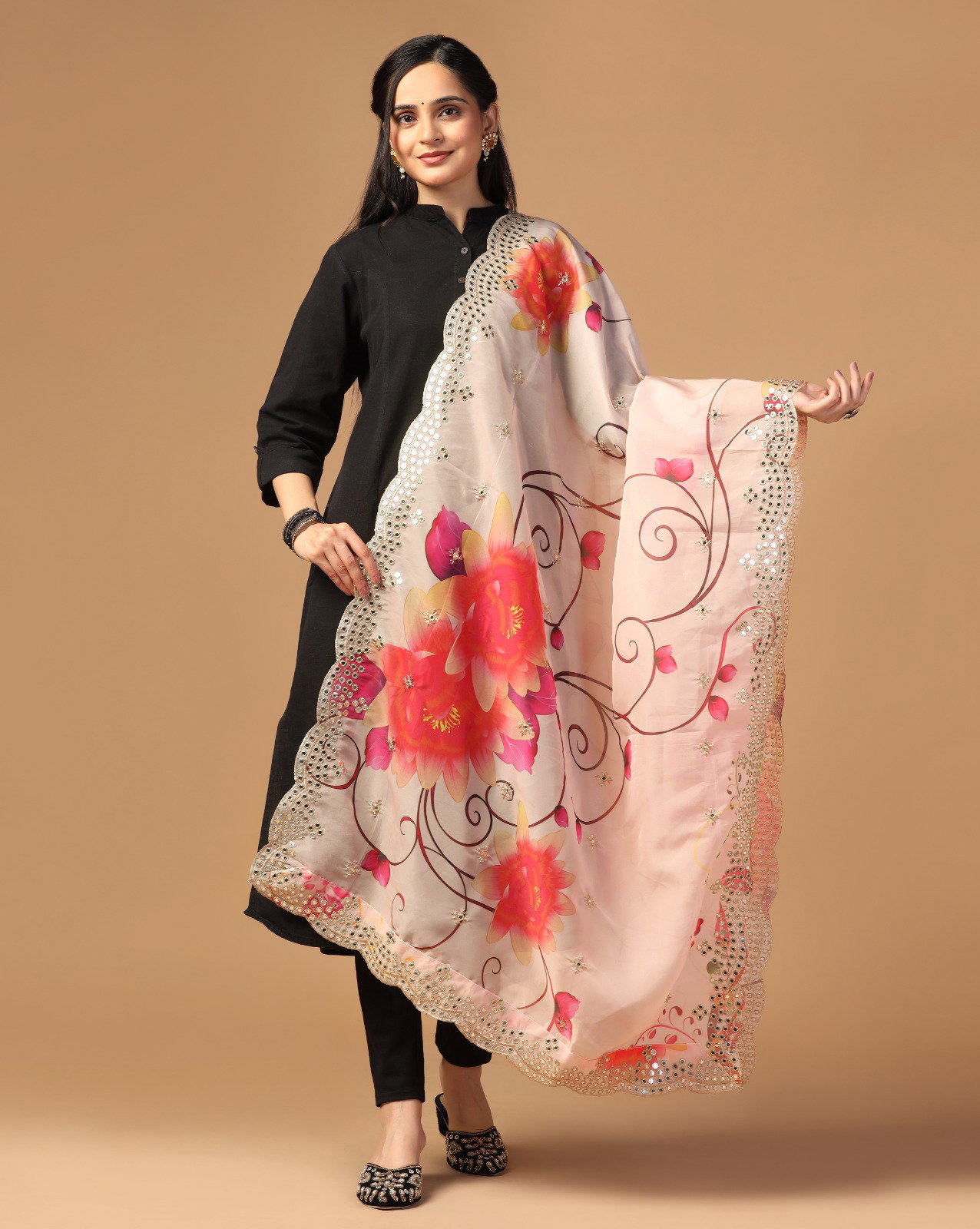  James 15 Organza Sequance  Designer Dupatta Collection