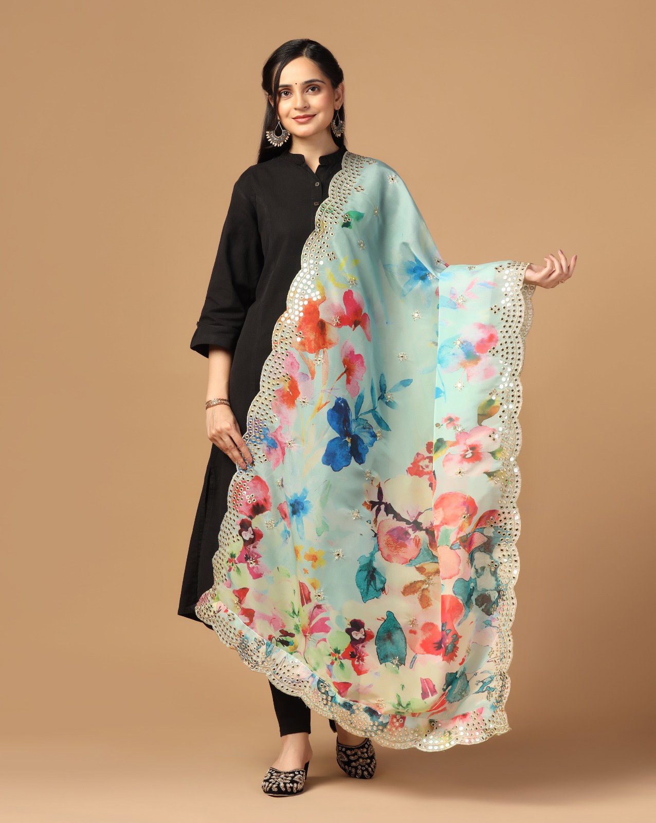  James 15 Organza Sequance  Designer Dupatta Collection