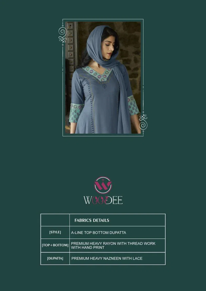 Woodee Tamanna Rayon Thread Work Readymade Collection