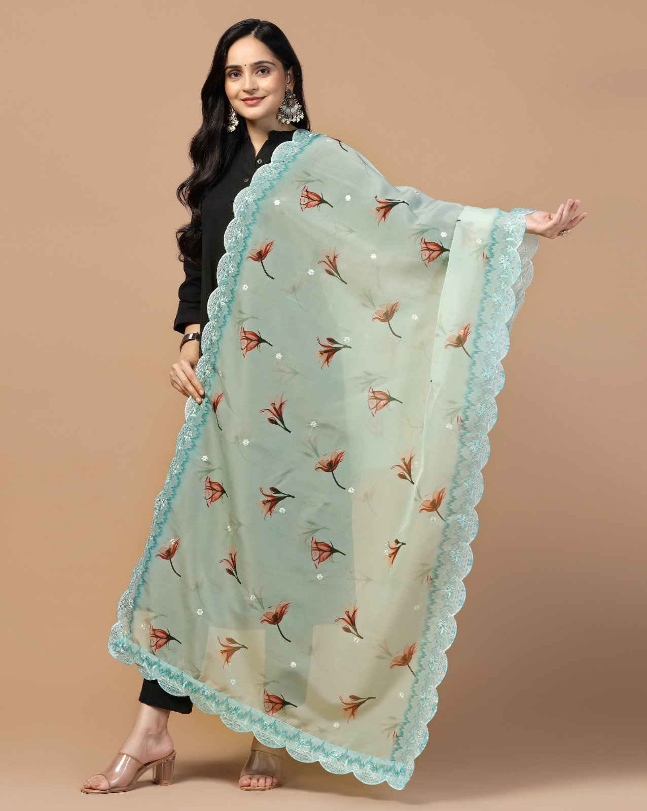 James 17 Sequance Embroidery Designer Dupatta Collection