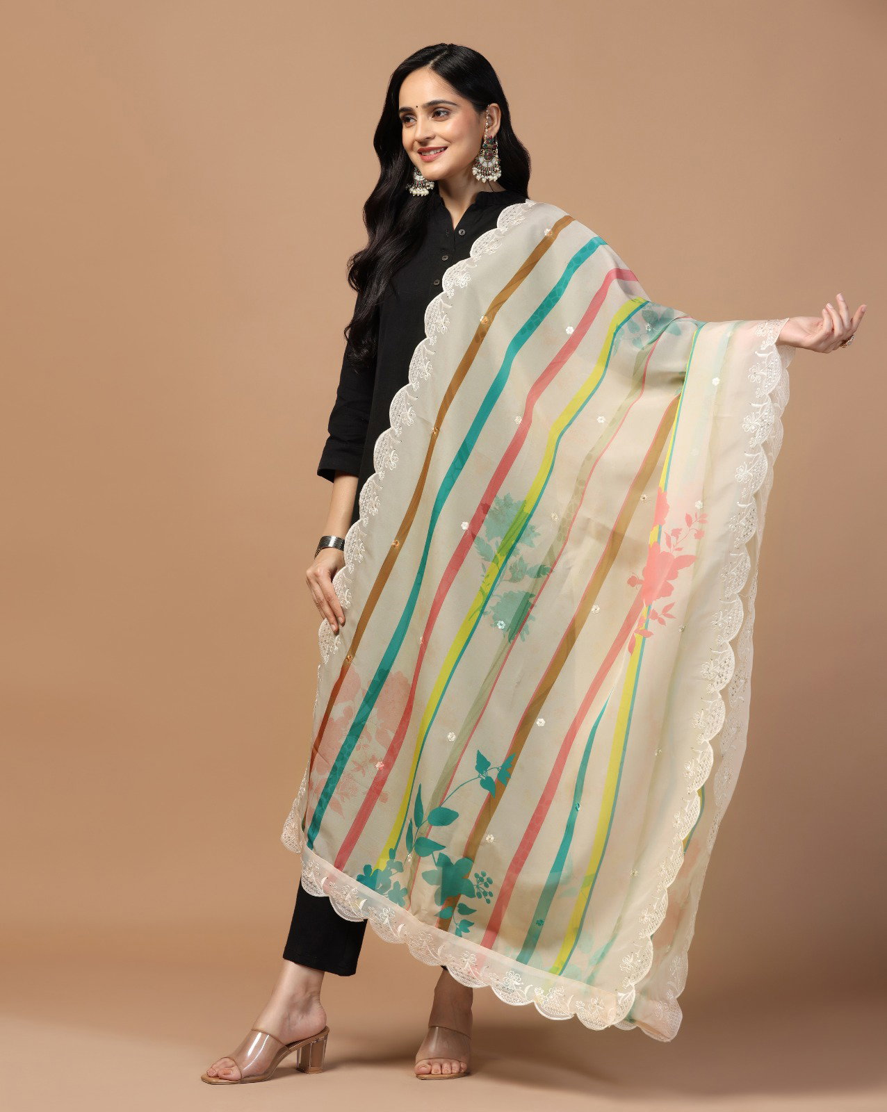 James 17 Sequance Embroidery Designer Dupatta Collection