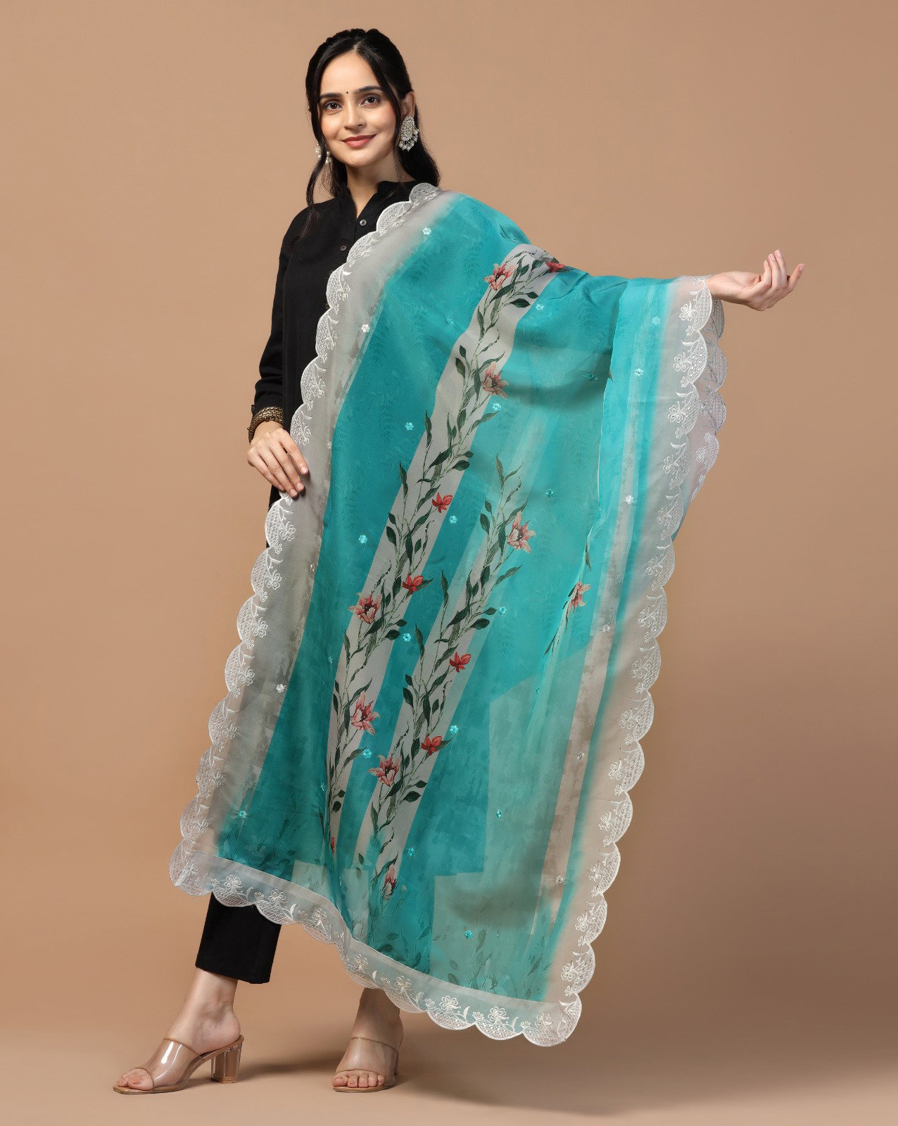 James 17 Sequance Embroidery Designer Dupatta Collection