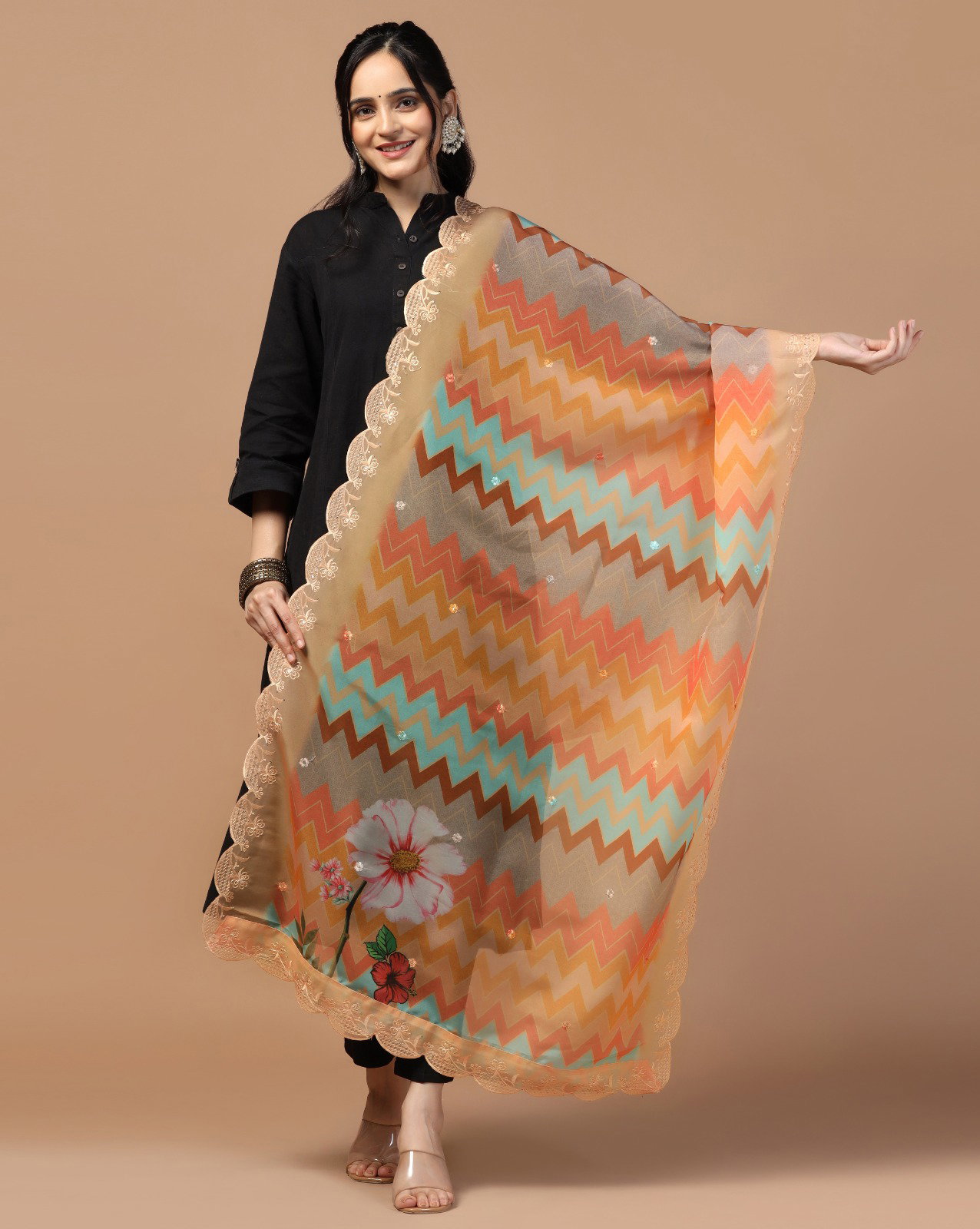 James 17 Sequance Embroidery Designer Dupatta Collection