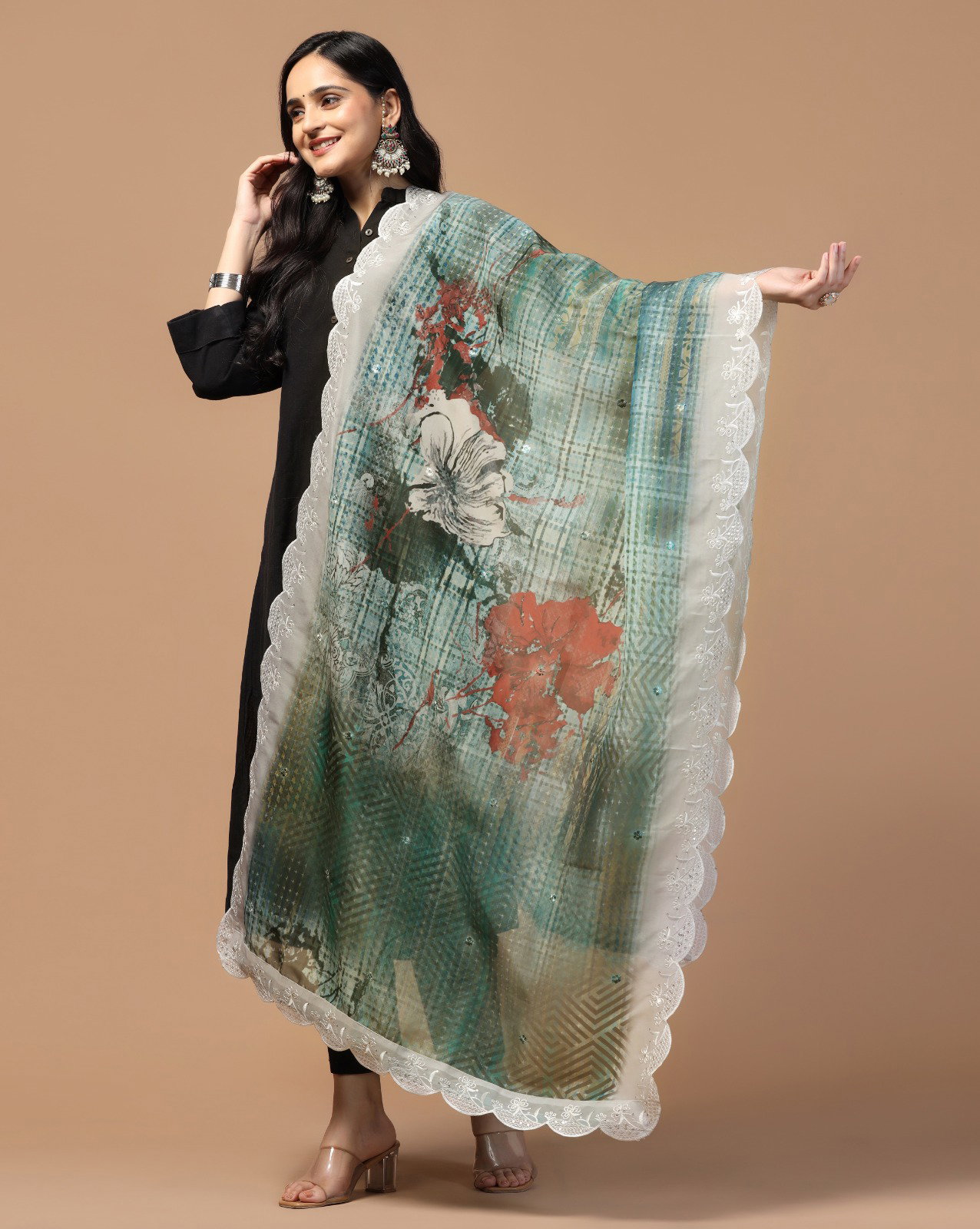 James 17 Sequance Embroidery Designer Dupatta Collection