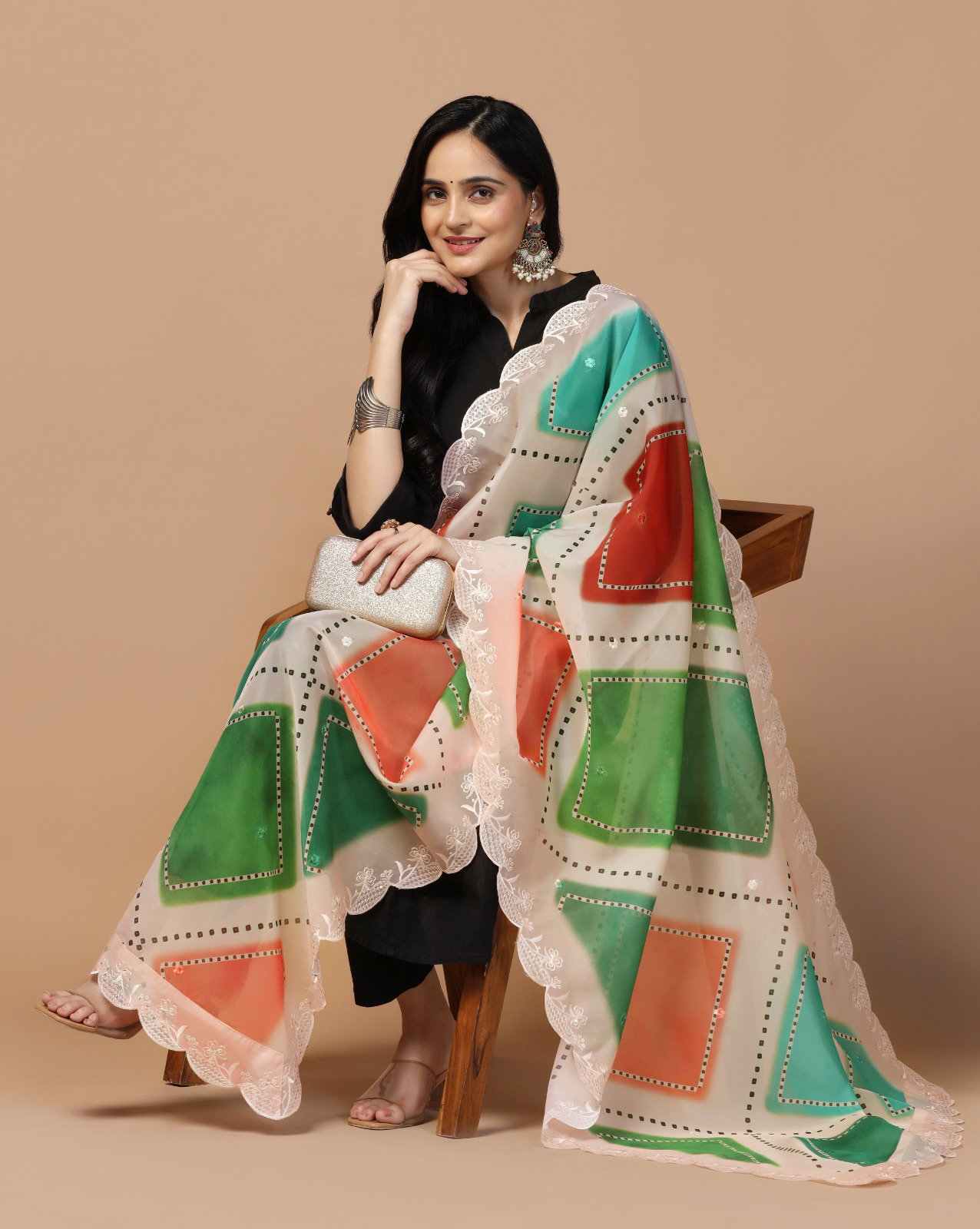 James 17 Sequance Embroidery Designer Dupatta Collection
