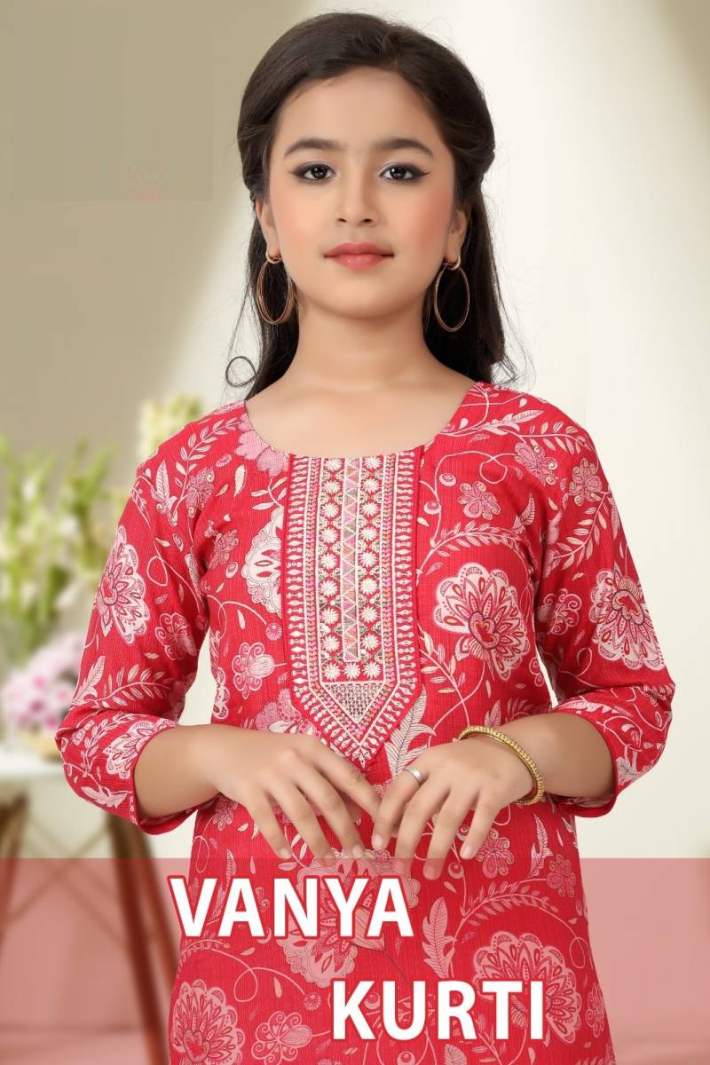 Vanya Kurti 9035 Vatican Printed Kids Wear Collection