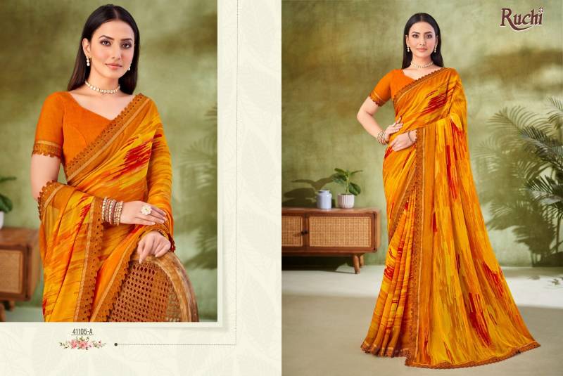 Ruchi Savera 11 Chiffon Printed Fancy Sarees Collection