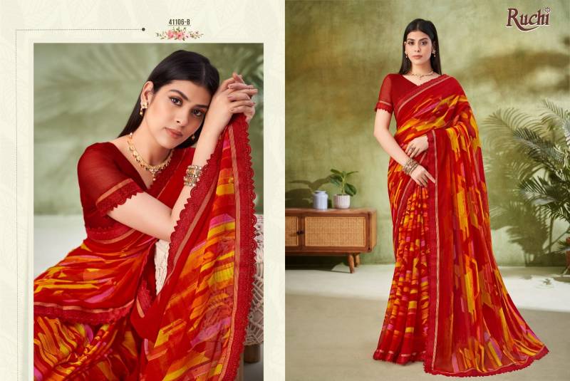 Ruchi Savera 11 Chiffon Printed Fancy Sarees Collection