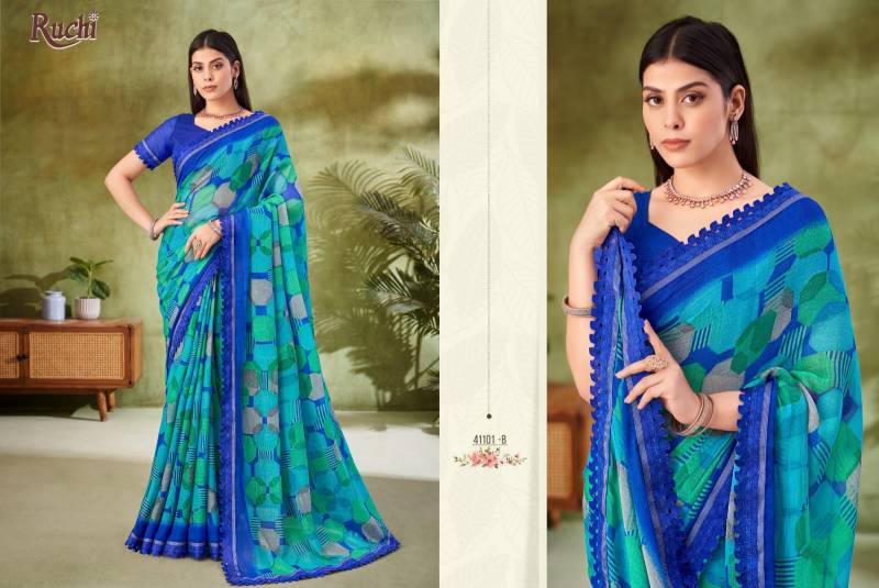 Ruchi Savera 11 Chiffon Printed Fancy Sarees Collection