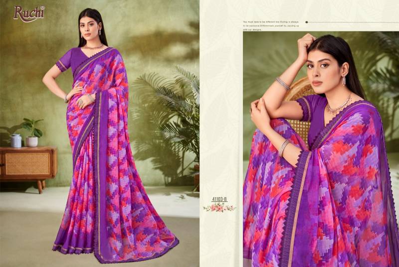 Ruchi Savera 11 Chiffon Printed Fancy Sarees Collection