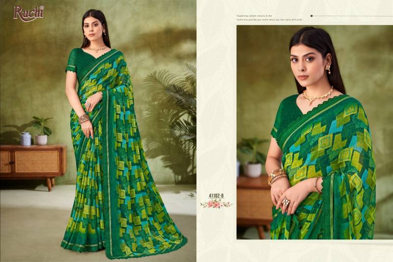 Ruchi Savera 11 Chiffon Printed Fancy Sarees Collection