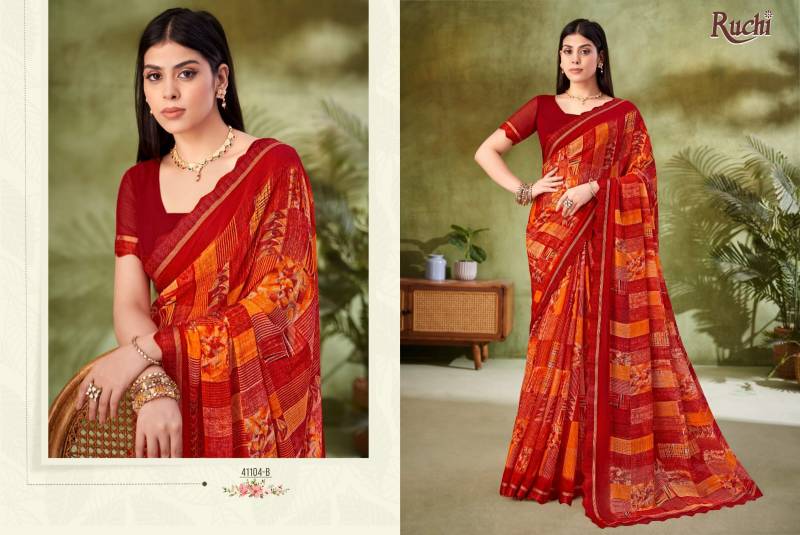 Ruchi Savera 11 Chiffon Printed Fancy Sarees Collection