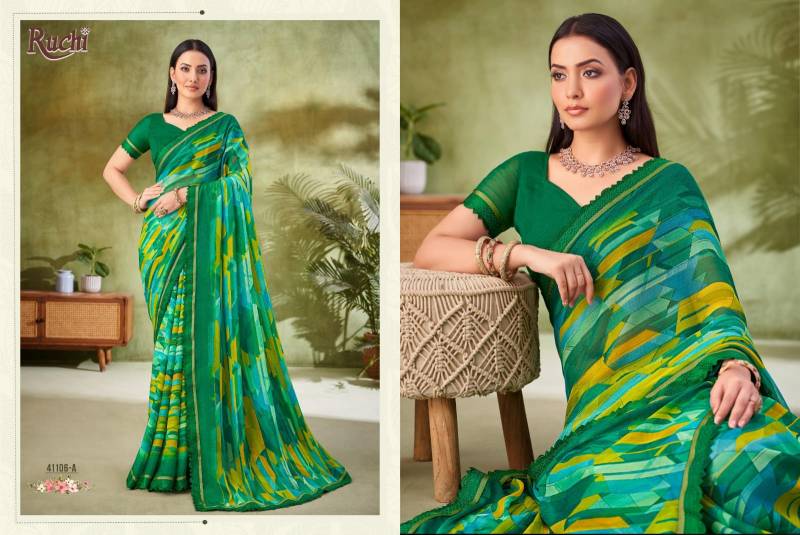 Ruchi Savera 11 Chiffon Printed Fancy Sarees Collection