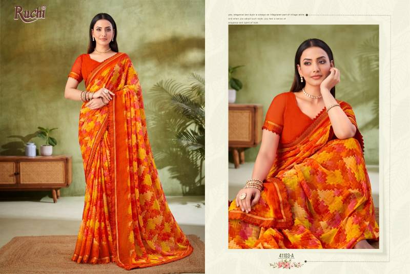 Ruchi Savera 11 Chiffon Printed Fancy Sarees Collection