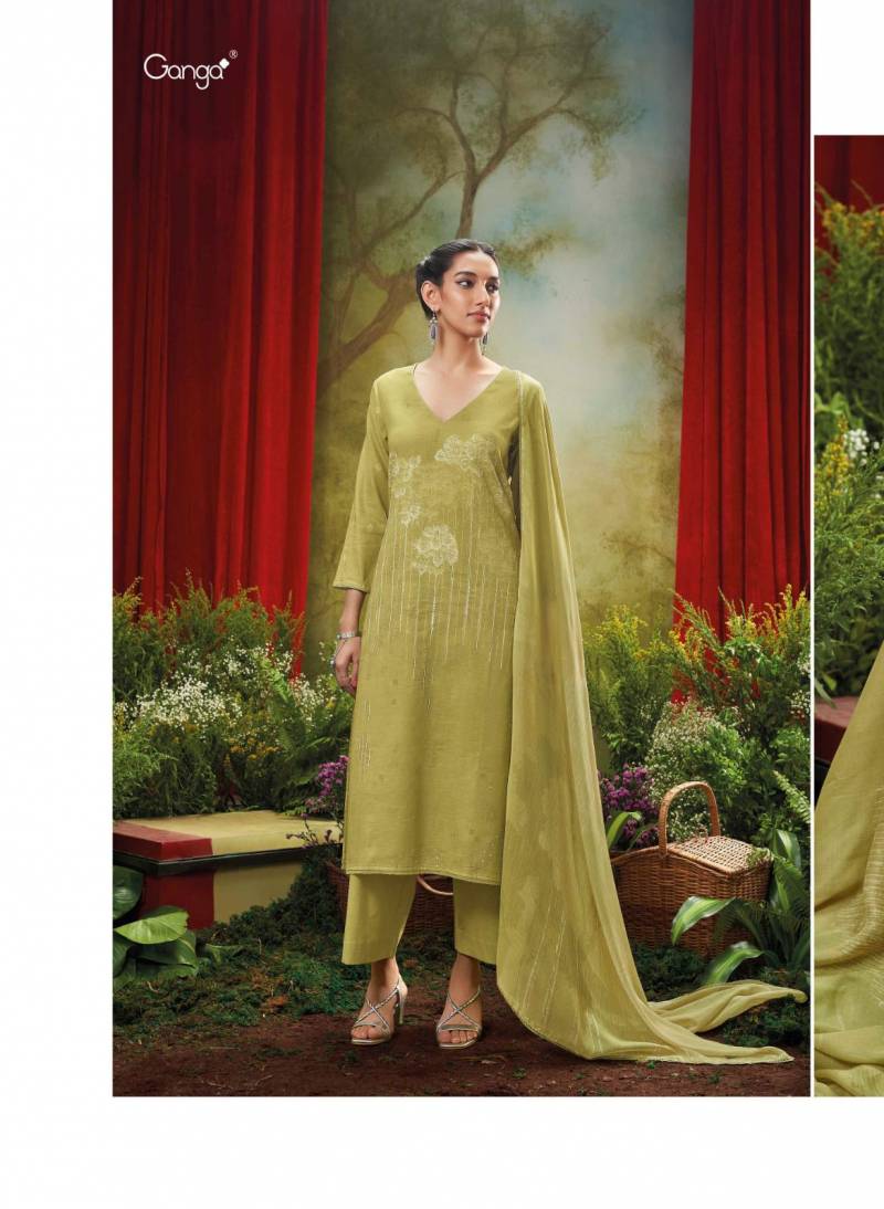 Ganga Veda Pattern Printed Embroidered Salwar Suit Collection