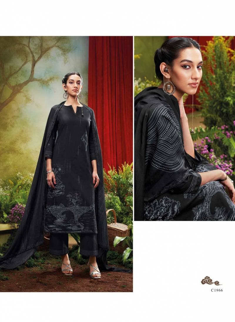 Ganga Veda Pattern Printed Embroidered Salwar Suit Collection