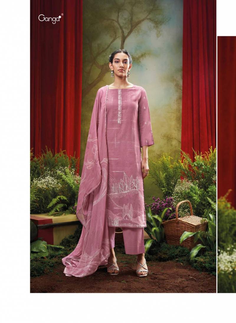 Ganga Veda Pattern Printed Embroidered Salwar Suit Collection