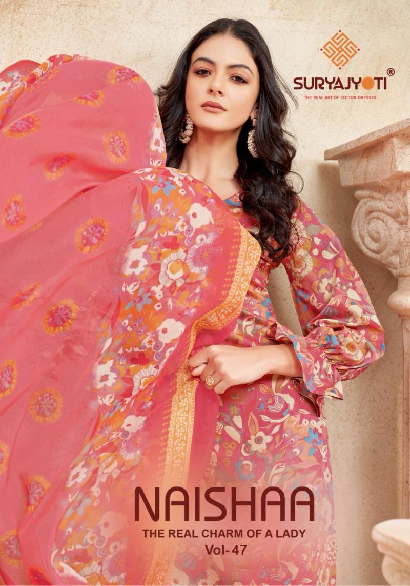 Suryajyoti Naishaa Vol 47 Jam Satin Dress Material Collection