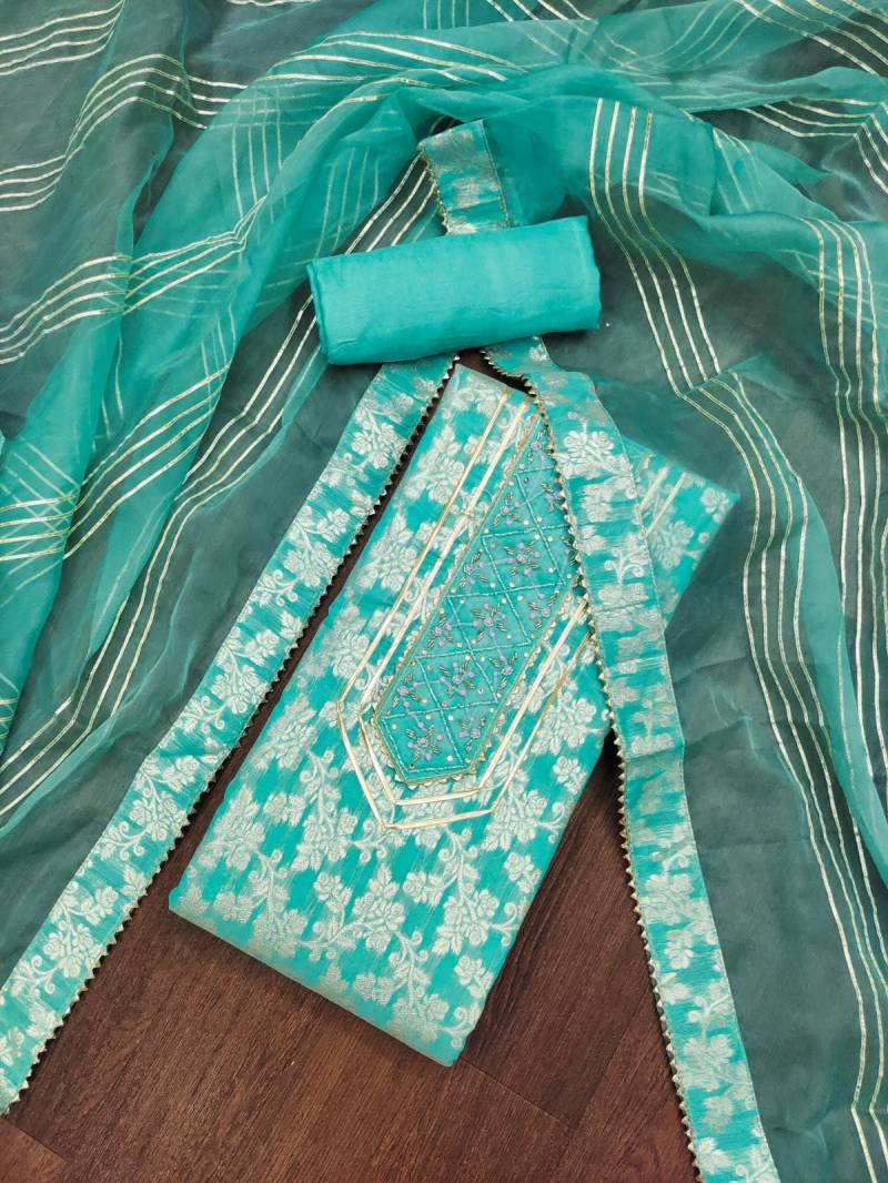 Color Set 9036 Embroidered Jacquard Dress Material Collection