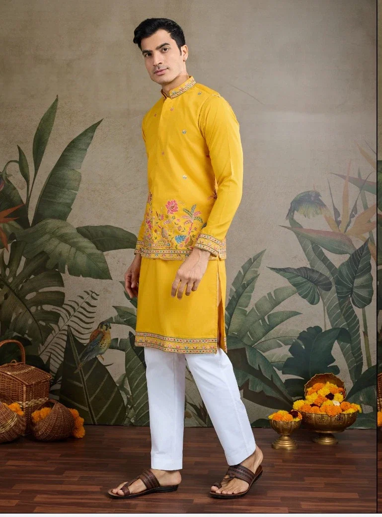 Shubhvastra Rajwada Attire 1 Cotton Mens Kurta With Koti