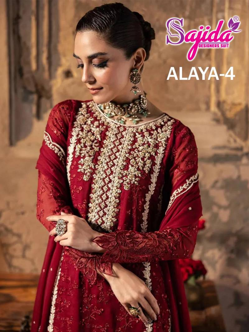 Sajida Alaya Vol 4 Georgette Pakistani Salwar Kameez Collection