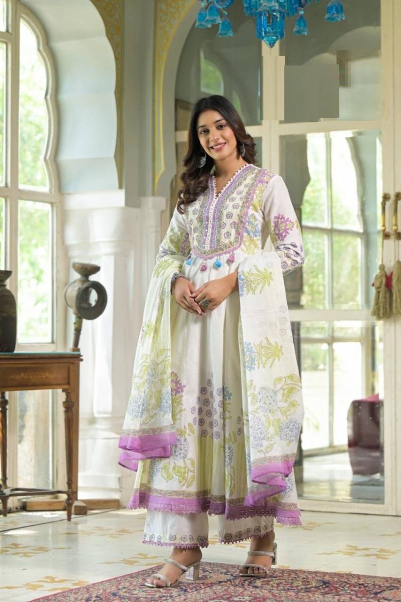 AFS Anarkali Ghera 1 Mulmul Cotton Anarkali Readymade Collection