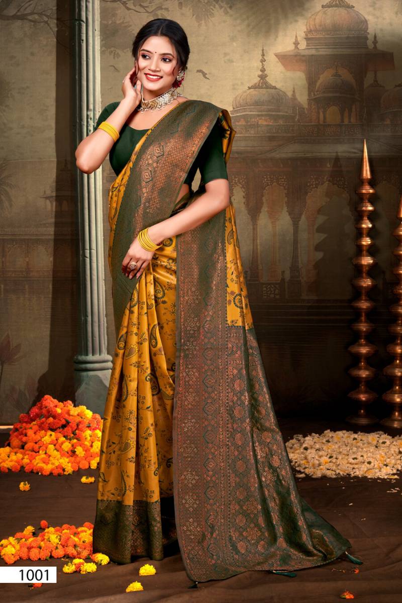 Saroj Banglori Silk Saroski Vol 1 Fancy Kanjivaram silk saree Collection