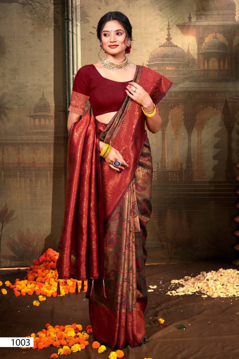 Saroj Banglori Silk Saroski Vol 1 Fancy Kanjivaram silk saree Collection
