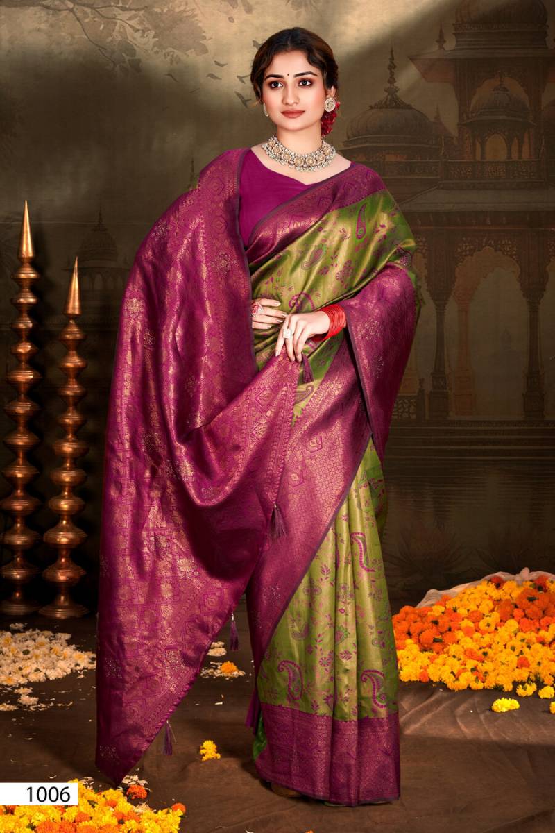 Saroj Banglori Silk Saroski Vol 1 Fancy Kanjivaram silk saree Collection