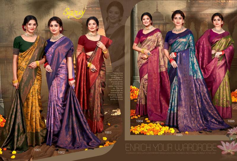 Saroj Banglori Silk Saroski Vol 1 Fancy Kanjivaram silk saree Collection