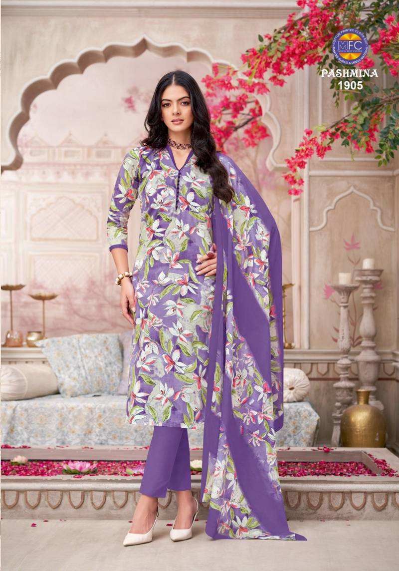 Mfc Pashmina Vol 19 Cotton Printed Dress Material Collection
