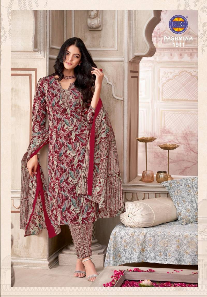 Mfc Pashmina Vol 19 Cotton Printed Dress Material Collection