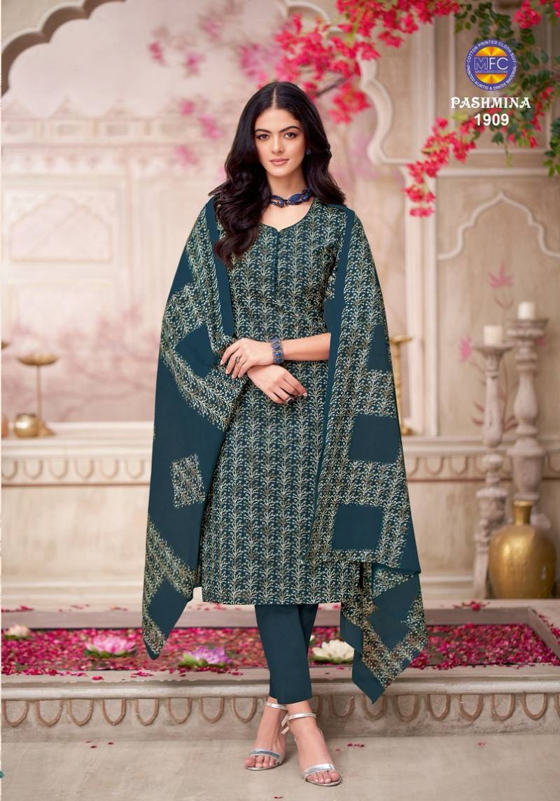 Mfc Pashmina Vol 19 Cotton Printed Dress Material Collection