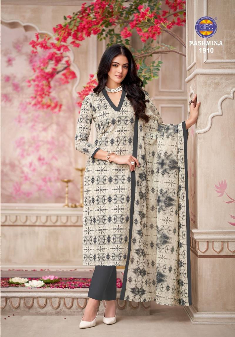 Mfc Pashmina Vol 19 Cotton Printed Dress Material Collection
