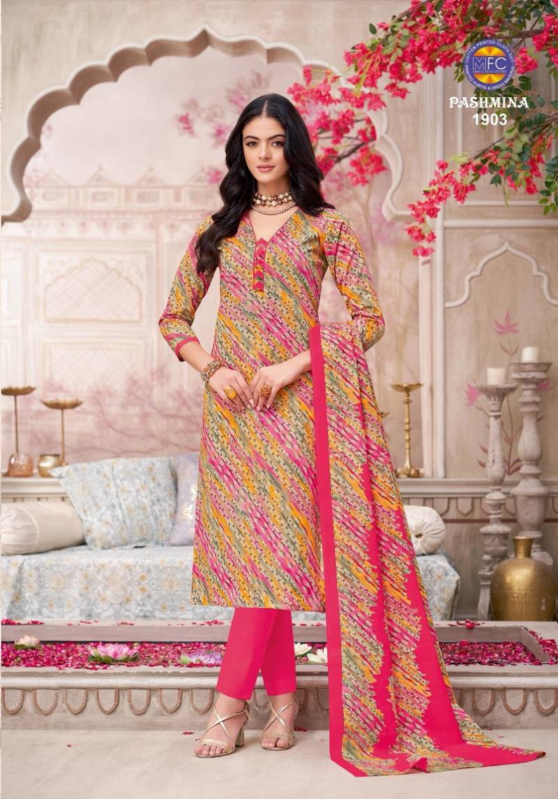 Mfc Pashmina Vol 19 Cotton Printed Dress Material Collection