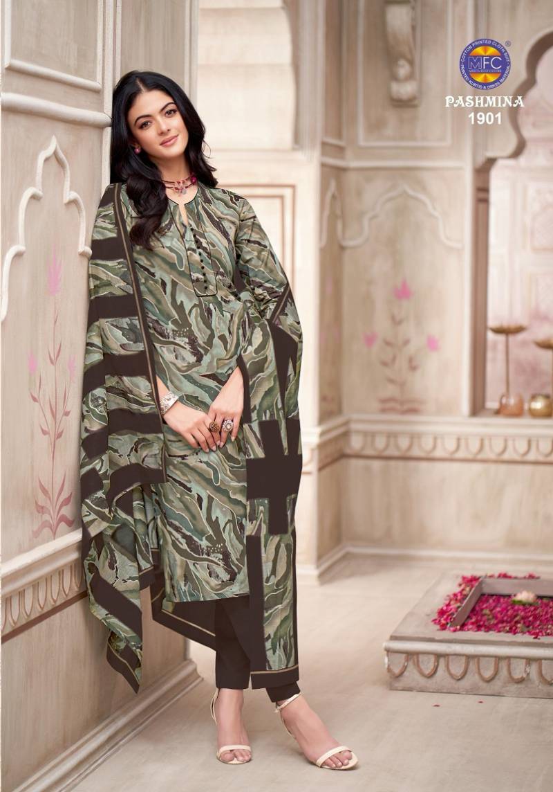Mfc Pashmina Vol 19 Cotton Printed Dress Material Collection