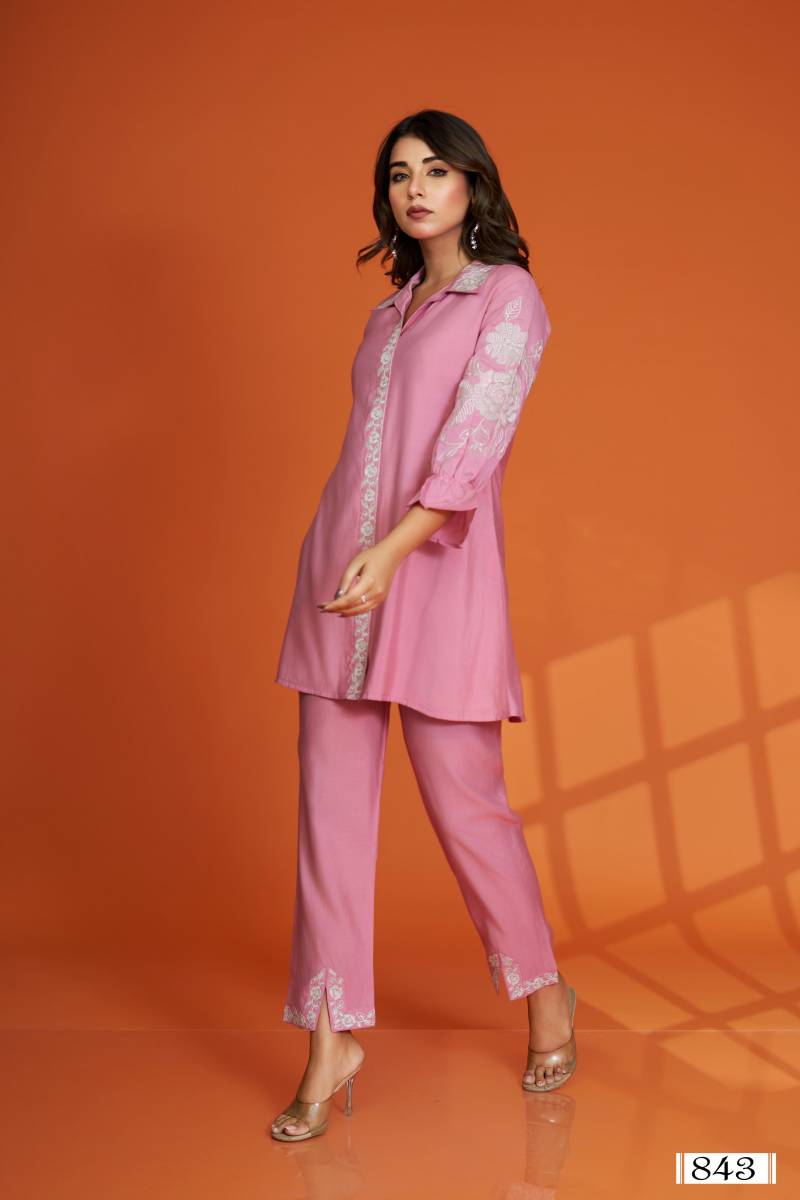 Afs 842 And 843 Stylish Roman Silk Co Ords Set Collection