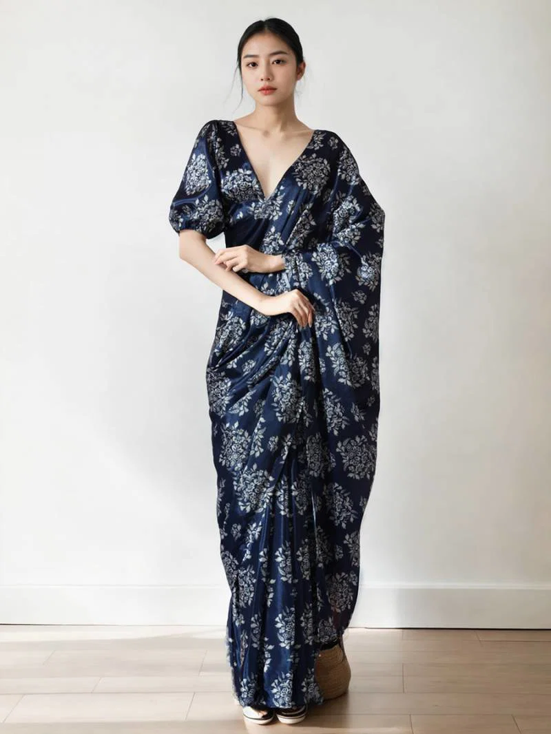 Jf 2433 36 Beautiful Chinon Ready To Wear Saree collection
