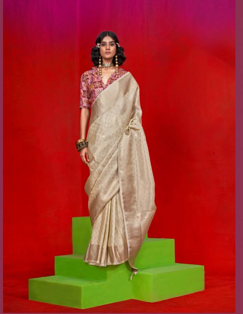 Rajtex Kabaayaa Zari Tissue Handloom Silk Saree Collection